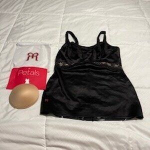 Ruby Ribbon Black Cami